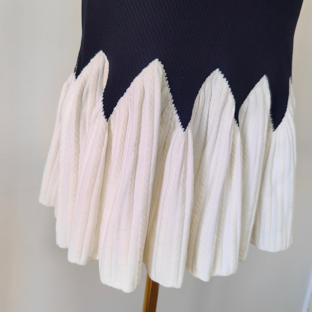 Sandro Two-tone mini knit dress - Picture 12 of 13